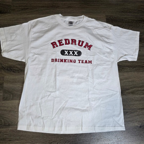 Delta Pro Weight Other - Delta Mens XL T-Shirt‎ White Redrum XXX Drinking Team Graphic Short Sleeve Tee